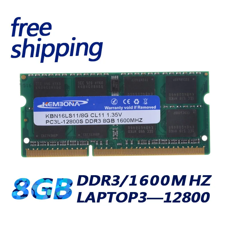 KEMBONA Notebooku DDR3 8GB 1600Mzh 8G DDR3L 1.35 V, PC3-12800L 1.35 V Paměti Ram Memoria