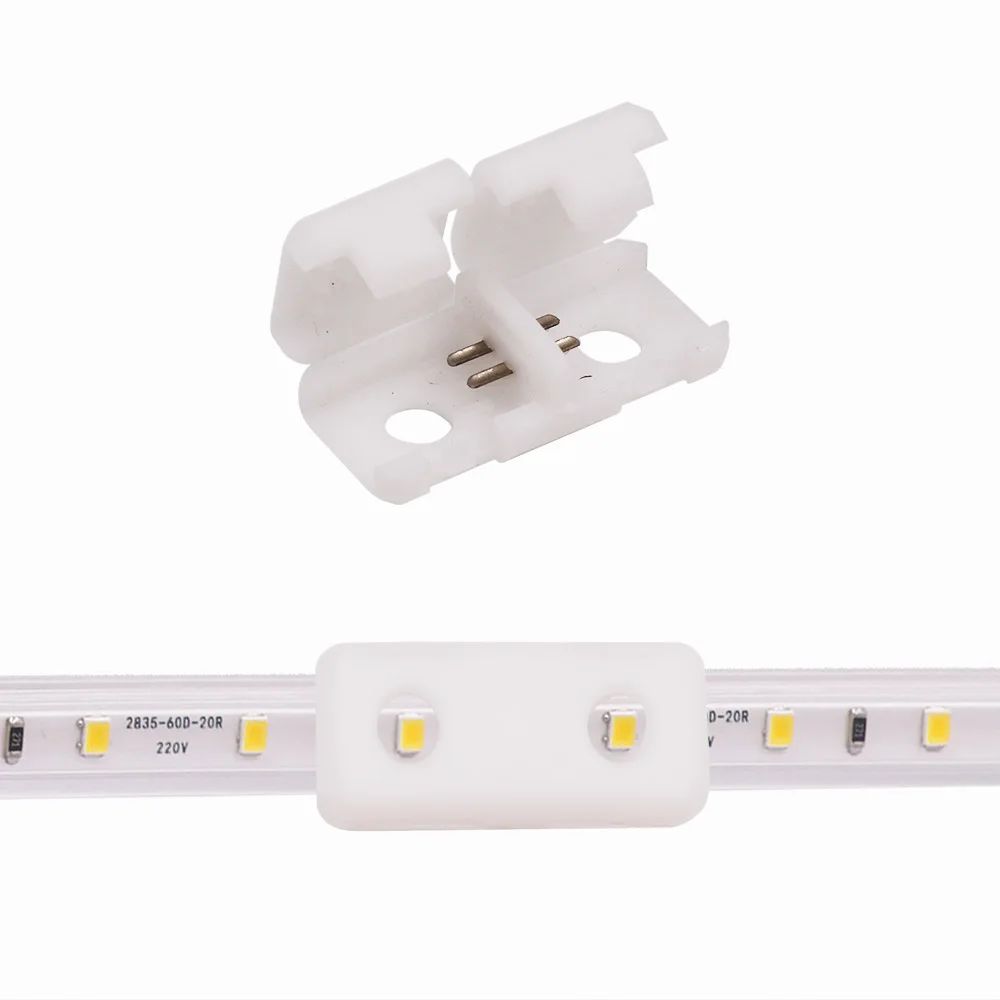 LED Strip Světlo Rovný Konektor, Tvar jsem Uprostřed Konektor pro 110V 220V Žádné Olovo LED Pásky