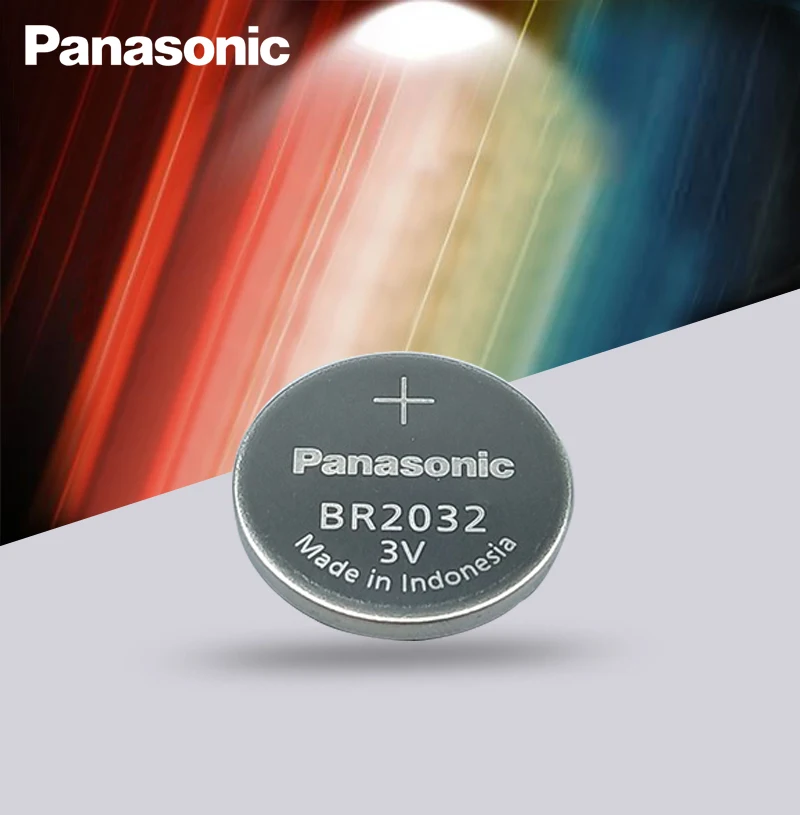 Originální Panasonic 3V Baterie BR2032 BR 2032 Vysoká teplota Tlačítko knoflíkové Baterie