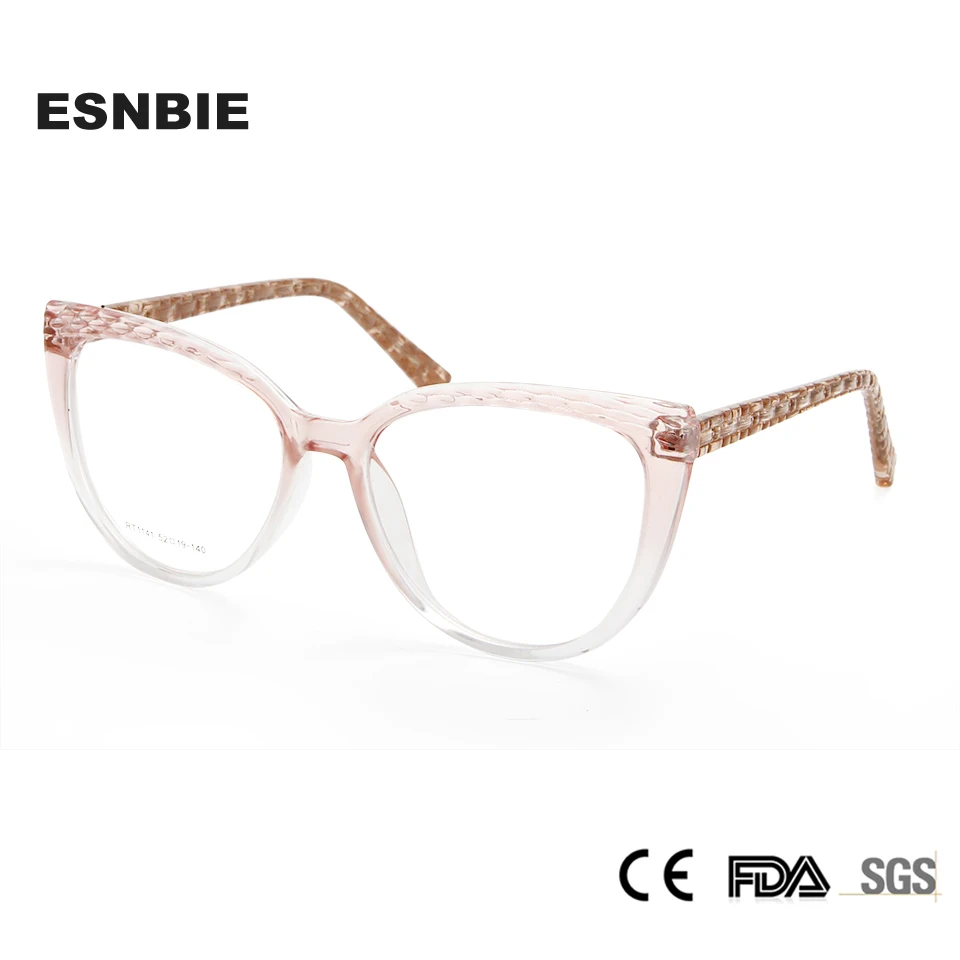 Módní Ženy Cat Eye Brýle Rám 2021 Grade Diamond dioptrické Brýle Ženské Jarní Závěs Crystal Oculos De Grau