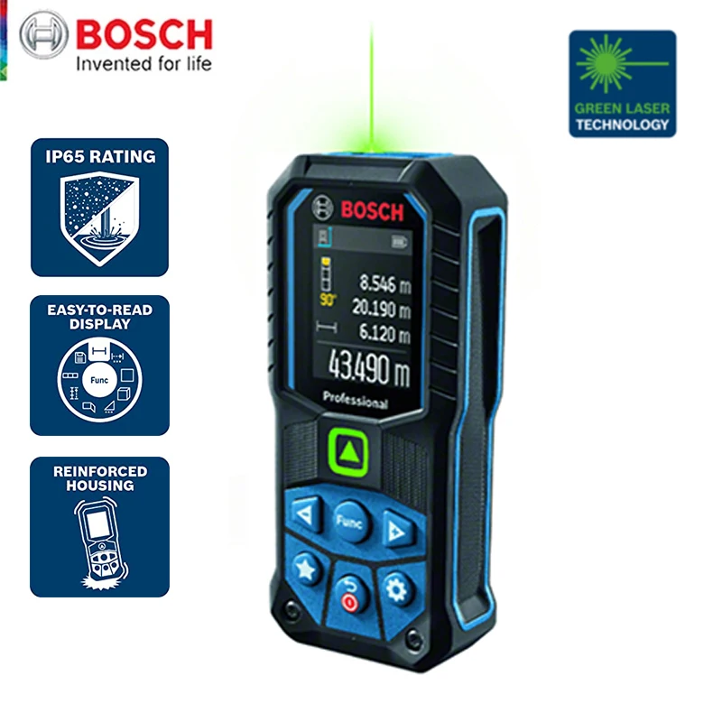 Bosch GLM50-23G Profesionální Zelený Laser Dálkoměr 2-v-1 Laserový Měřič Vzdálenosti Digitální Páskou Opatření Laser Měřicí Přístroj