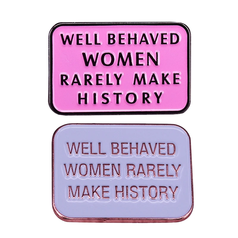 Dobře Vychovaný Feministické Prohlášení Inspirativní Brož Kolíky Smaltované Kovové Odznaky Odznak Na Klopě Brože Bundy Džíny Módní Šperky
