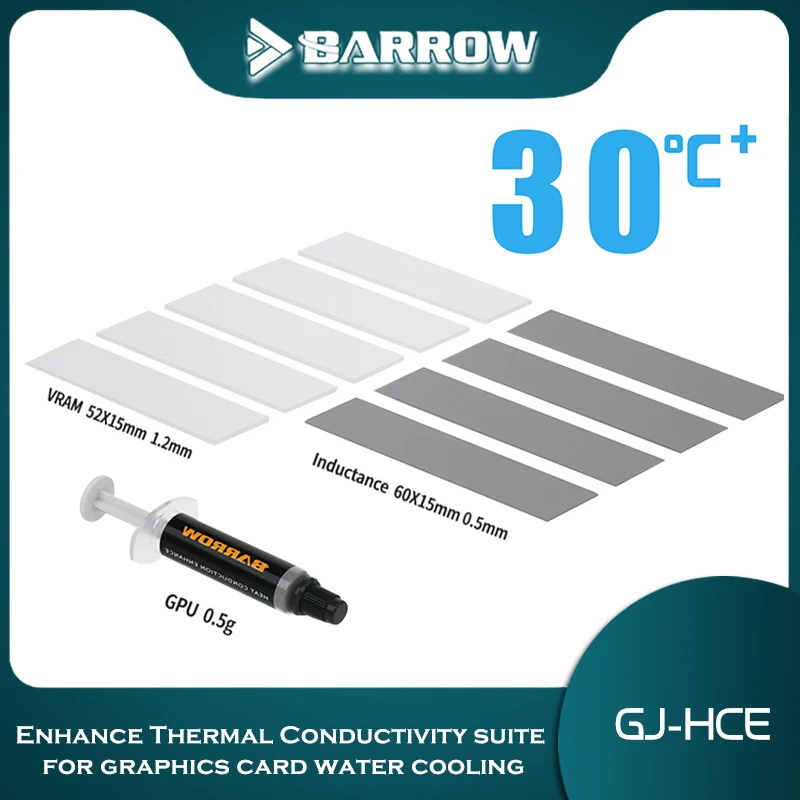 BARROW Silicon Mazivo Tepelné Pad Kit Vodivé Chladič Pro GPU Vodní Blok Odvod Tepla Pro PC Chlazení, GJ-HCE