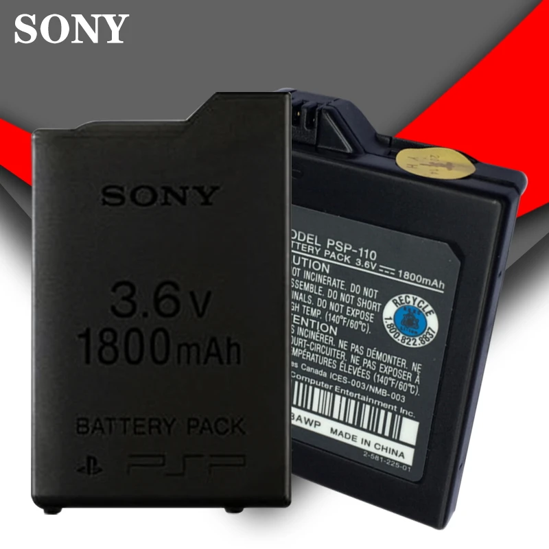 Původní pro Sony PSP1000 PSP 1000 Gamepad PlayStation Portable Controller 1800mAh Nové Replacment Baterie
