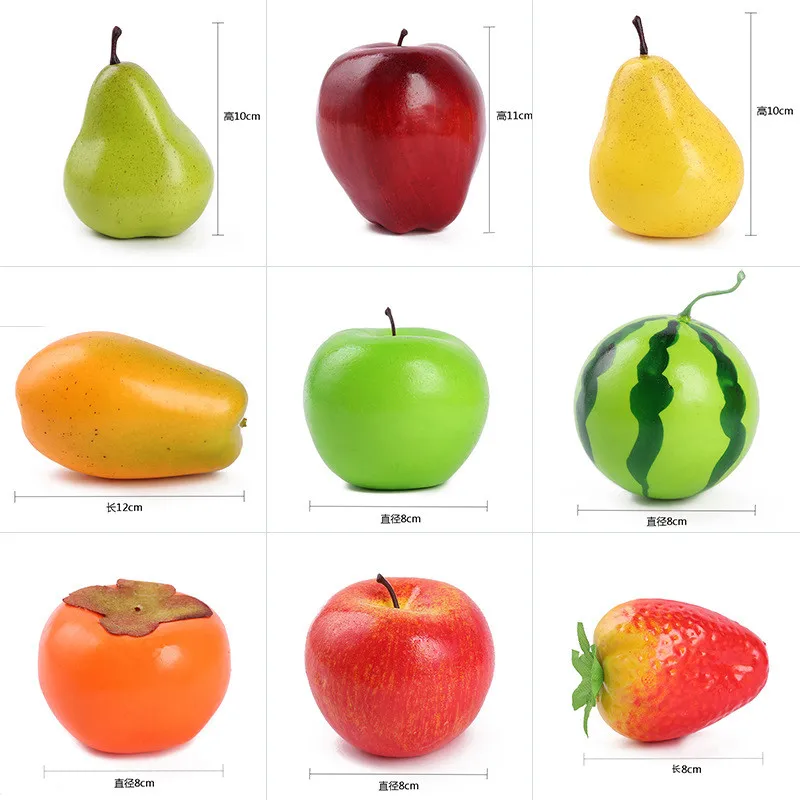 1ks Ovoce Umělé Falešné Apple Home Dekorace Simulace Oranžová Meloun Ornament Řemeslo, Jídlo, Fotografování Rekvizity