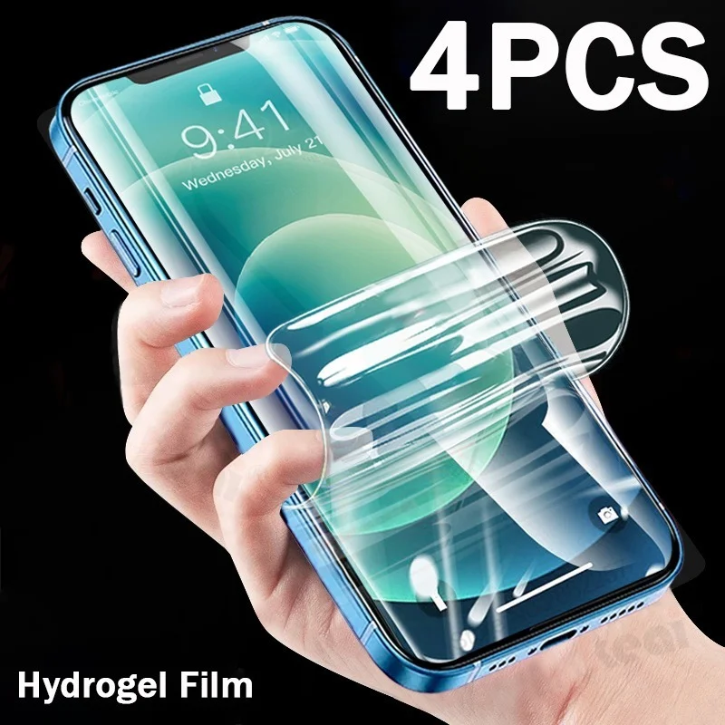 4KS Hydrogel Film pro iPhone 13 12 11 Pro Max Mini Screen Protector pro iPhone XR XS Max X SE 2020 7 8 6 6S Plus