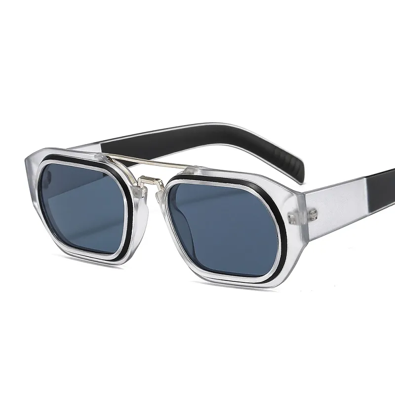 2021 Nové Módní Suqare sluneční Brýle, Ženy, Muži, Štít Luxusní Značka Návrháře PC Barevný Rám Gradient Čočky Cestovní Sluneční Brýle