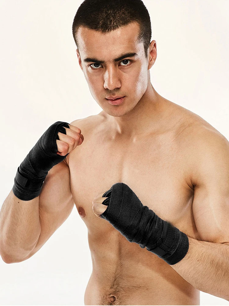 Boj V Taekwondo, Muay Thai Bojové Sporty Bavlna Univerzální Řemínek Na Ruku Školení, Soutěže Boxu Obvaz Manžeta Rukavice